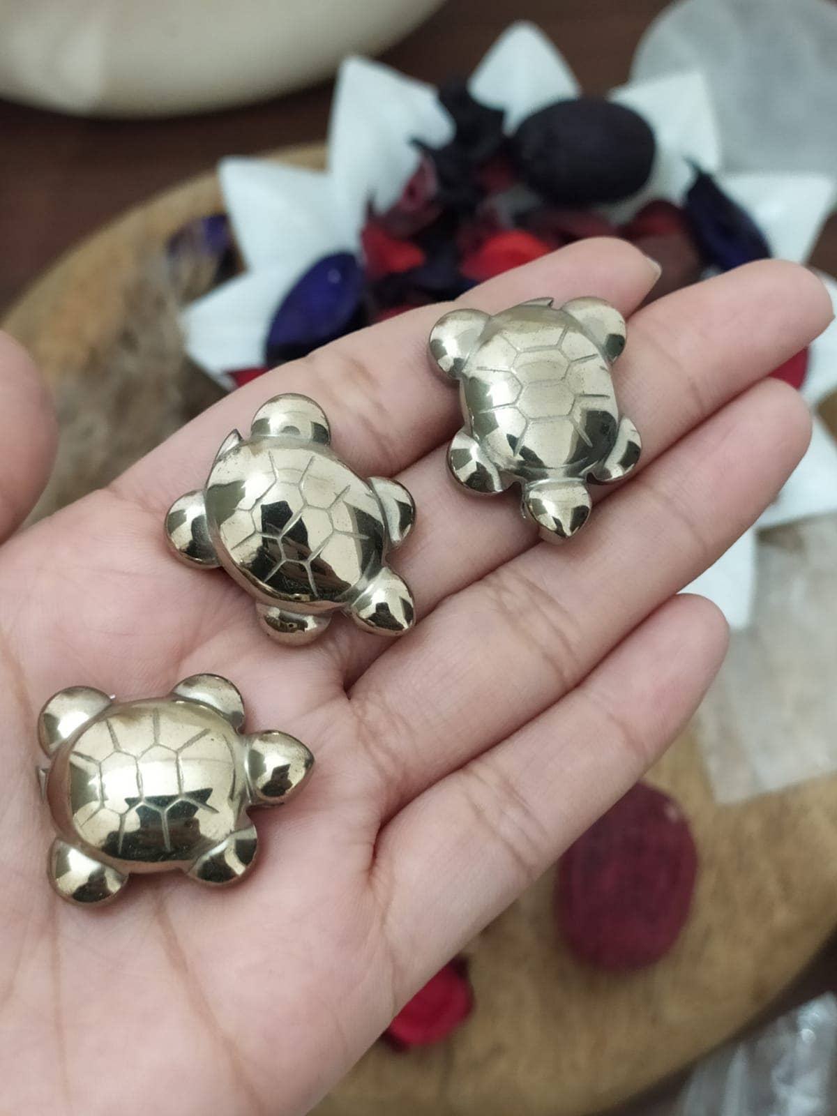 Gold Pyrite Turtle Figurines