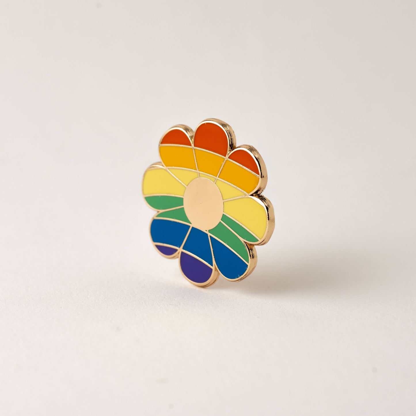 Rainbow Flower Pin | LGBT Jewelry 