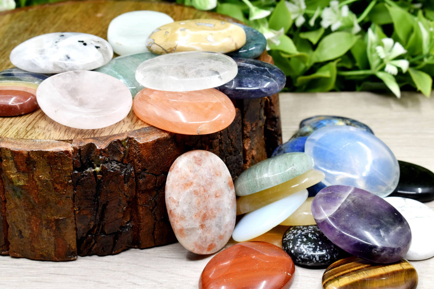 Gemstone Worry Stones, Palm Stone, Thumb Stone
