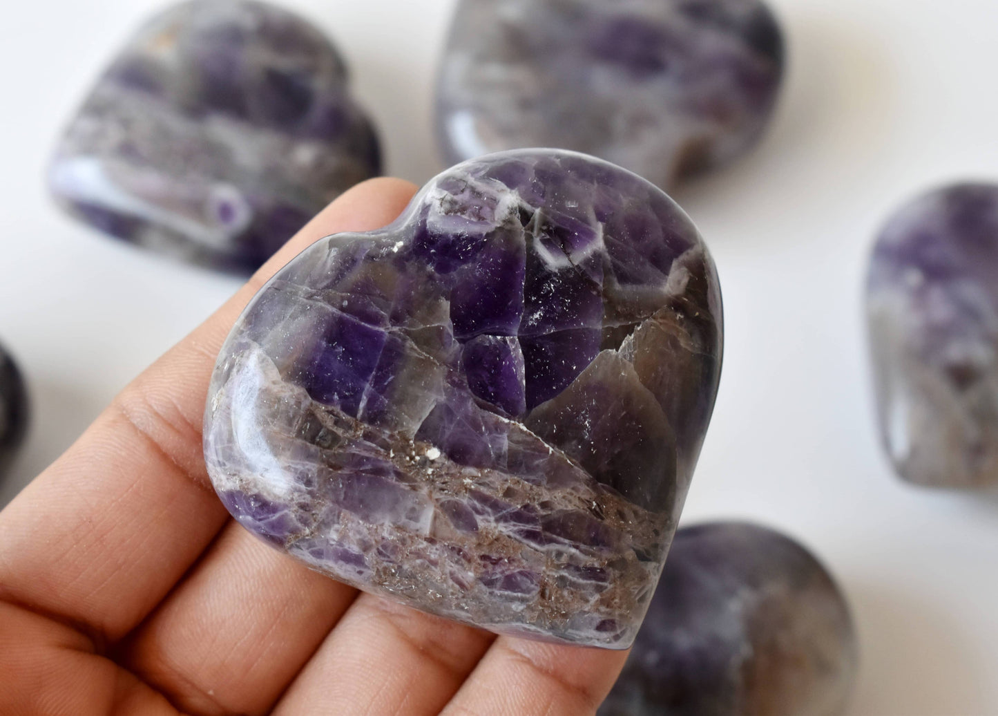 2inch Amethyst Hearts | Puffy Large Crystal Hearts