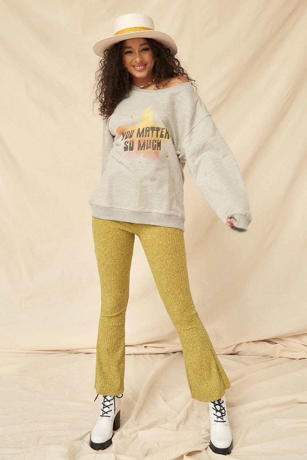 You Matter Vintage-Print Graphic Sweatshirt