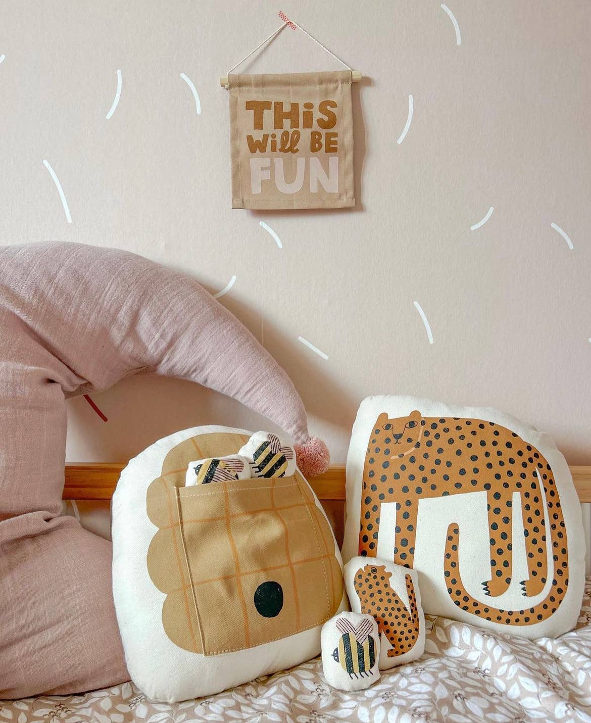 Interactive Beehive Pillow - Canvas Material