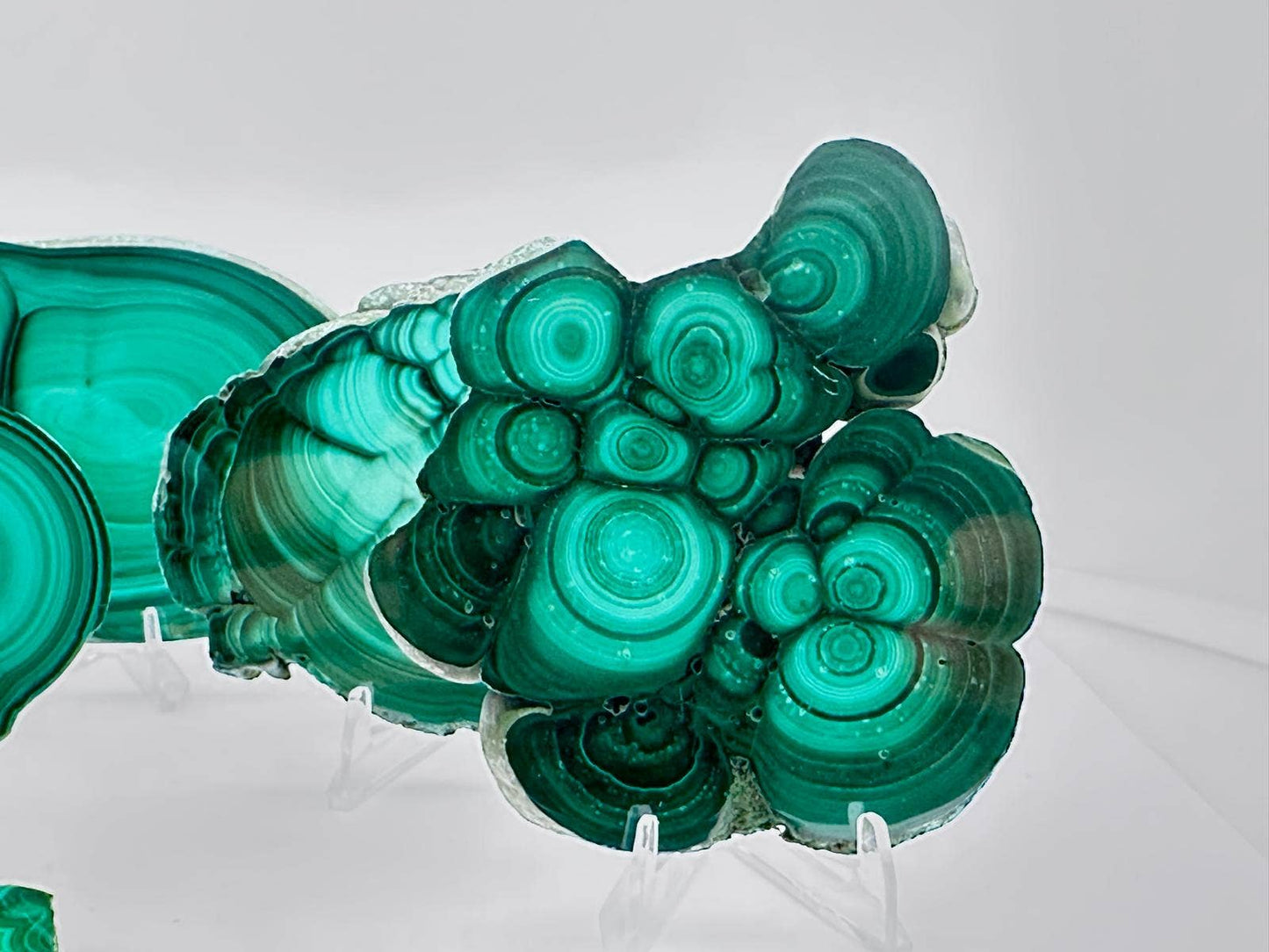 Malachite Slabs with Stands - SELECT PIECES Only AAA Quality