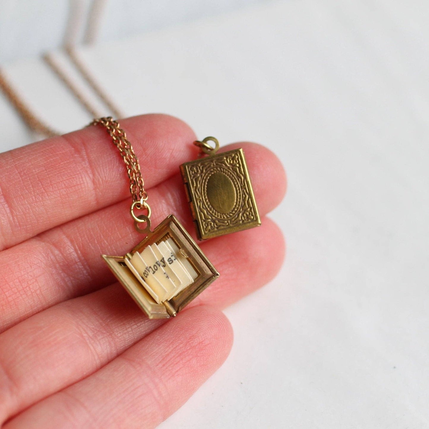 Personalised Engraved Book Locket