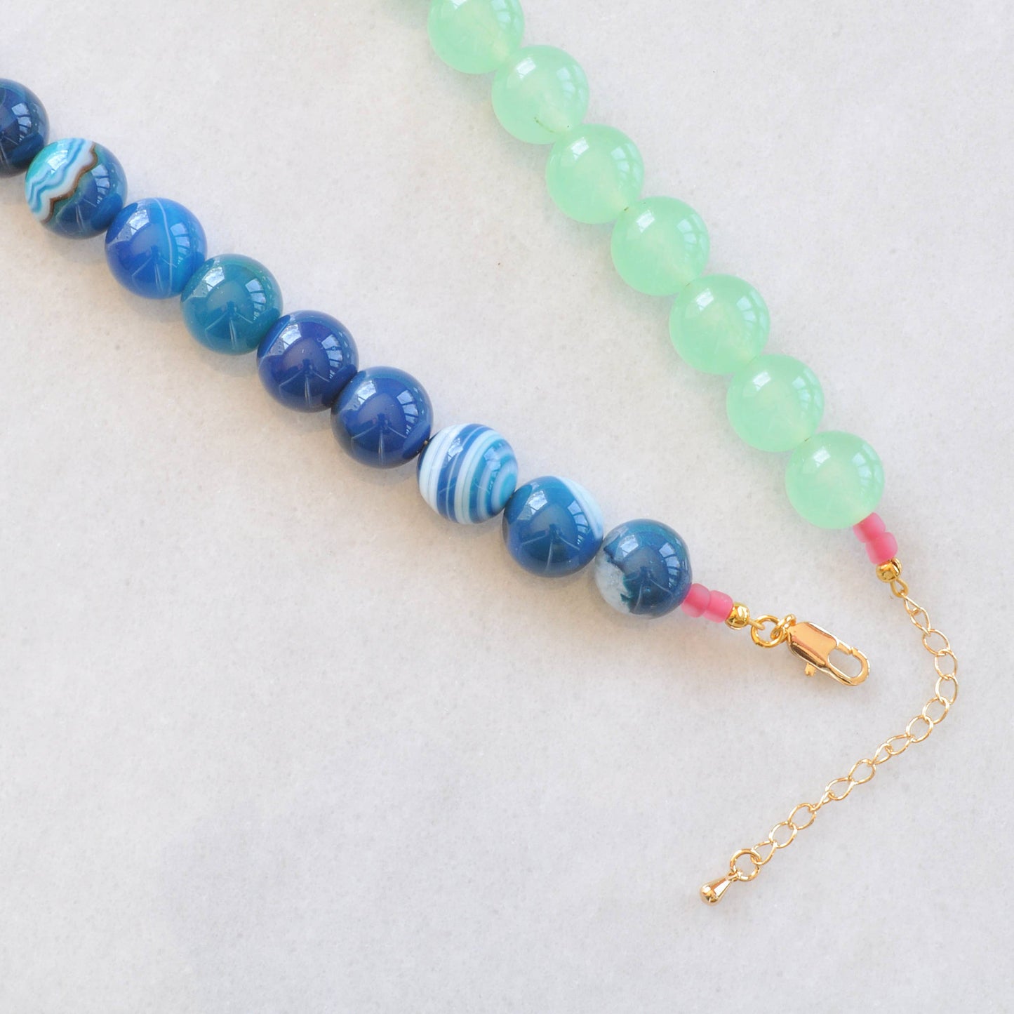 Two-tone Gemstone Gumball Necklaces