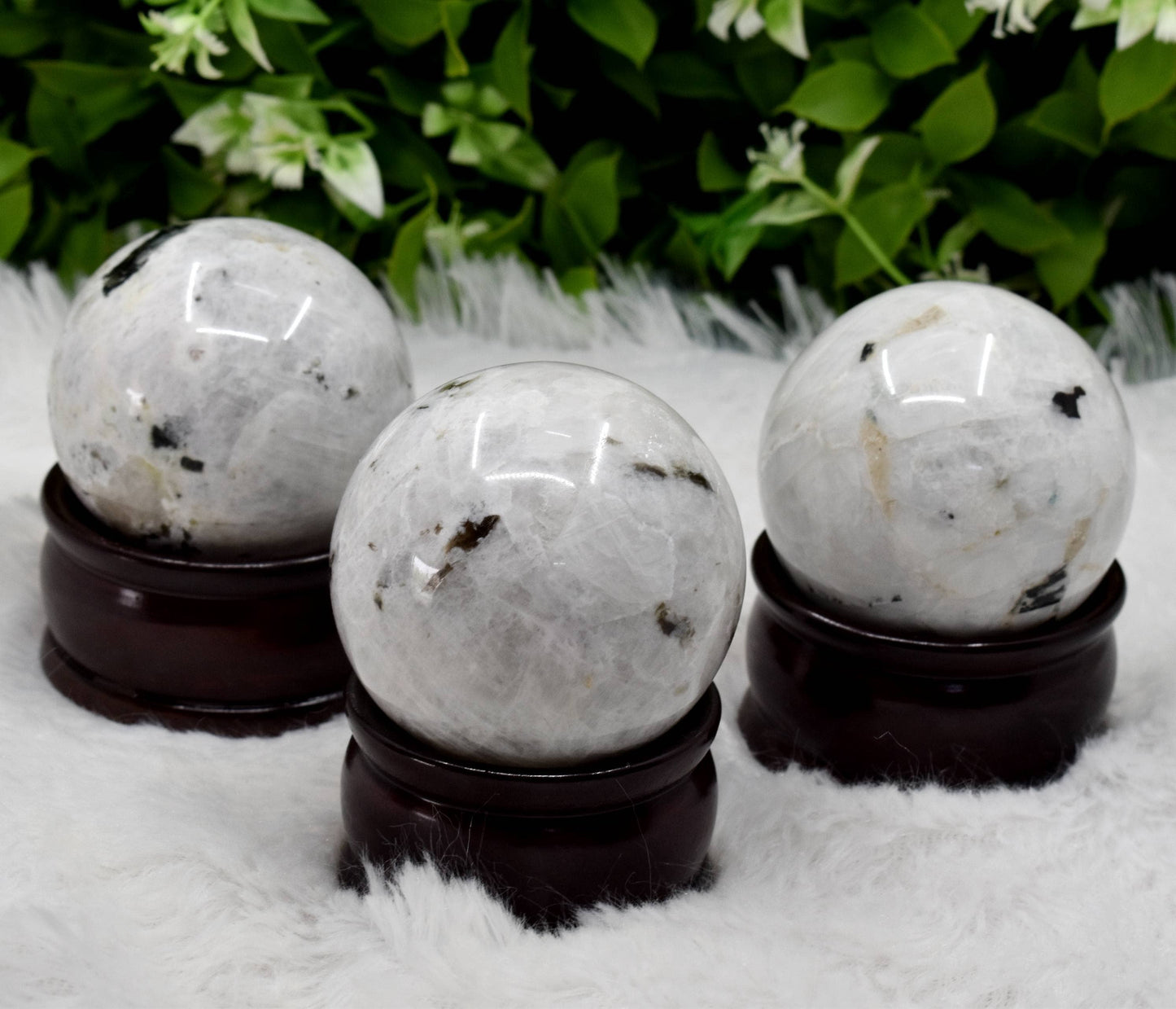 Rainbow Moonstone Crystal Ball – Healing Sphere for Intuition & Energy Work