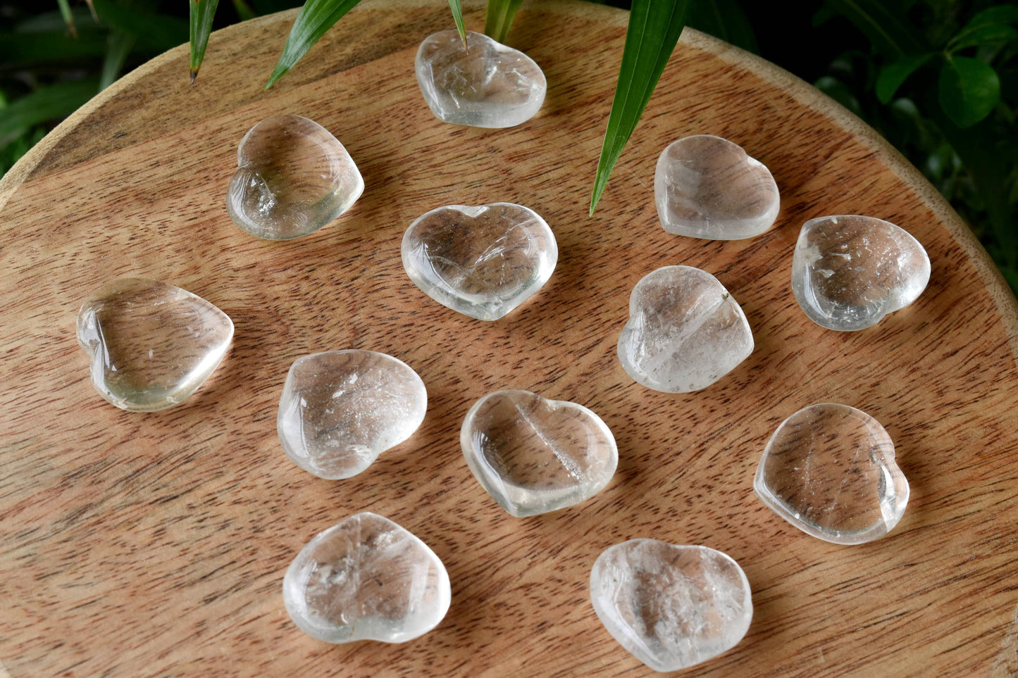 Clear Quartz Heart Healing Crystal Puffy Mini Heart Pendant