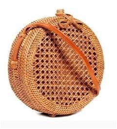 Ata Vine Handwoven Round Cane Cross Body from Bali