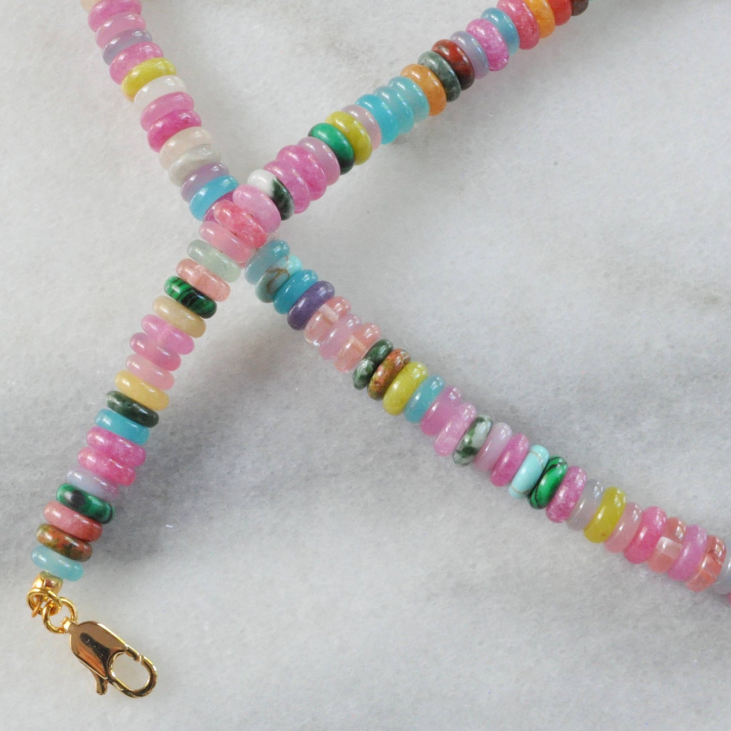 Gemstone Juice Necklaces with Dyed Jade Beads