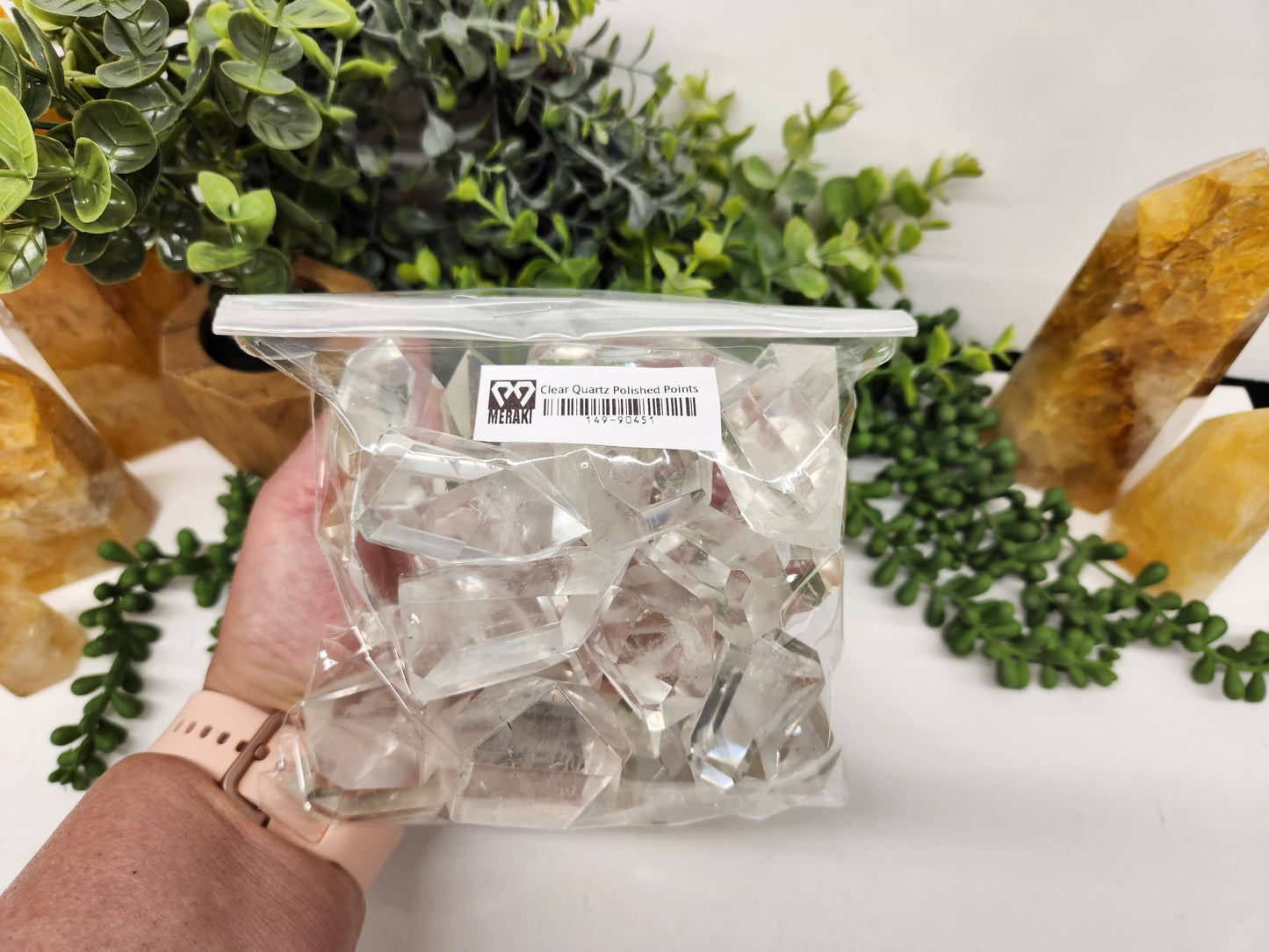 Clear Quartz Crystal Polished Points Lot AAA 0.5Kg