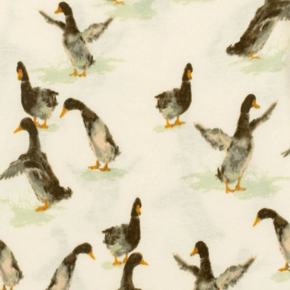 Duck Organic Cotton Zipper Pajamas