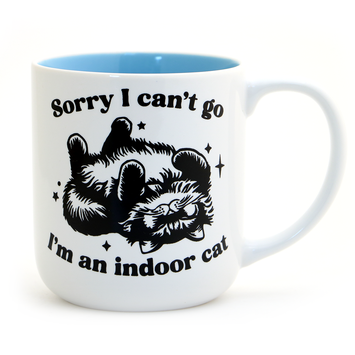 Indoor Cat mug, introverted cat lover, funny cat mug