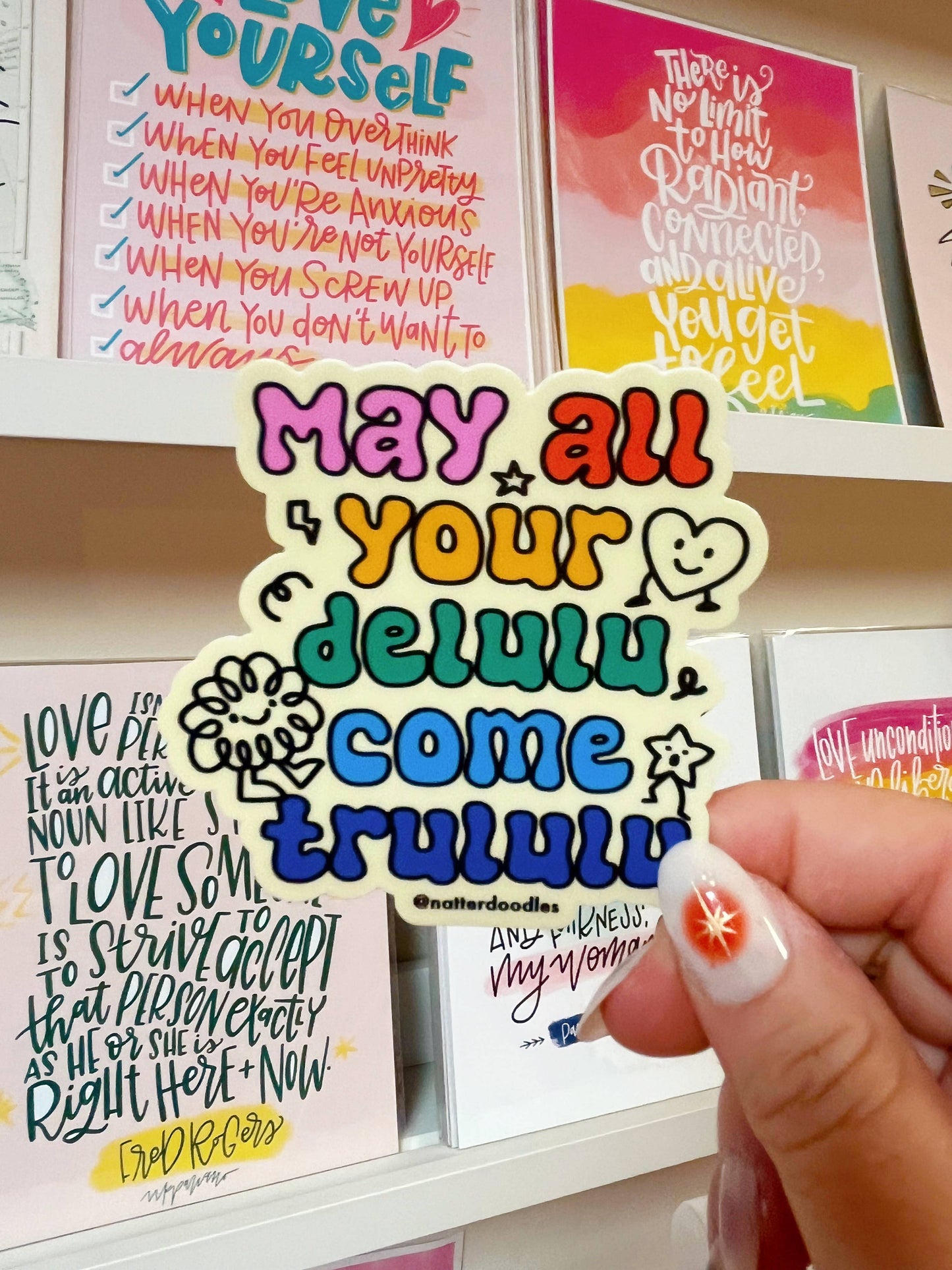 May All Your Delulu Come Trululu Vinyl Funny TikTok Sticker