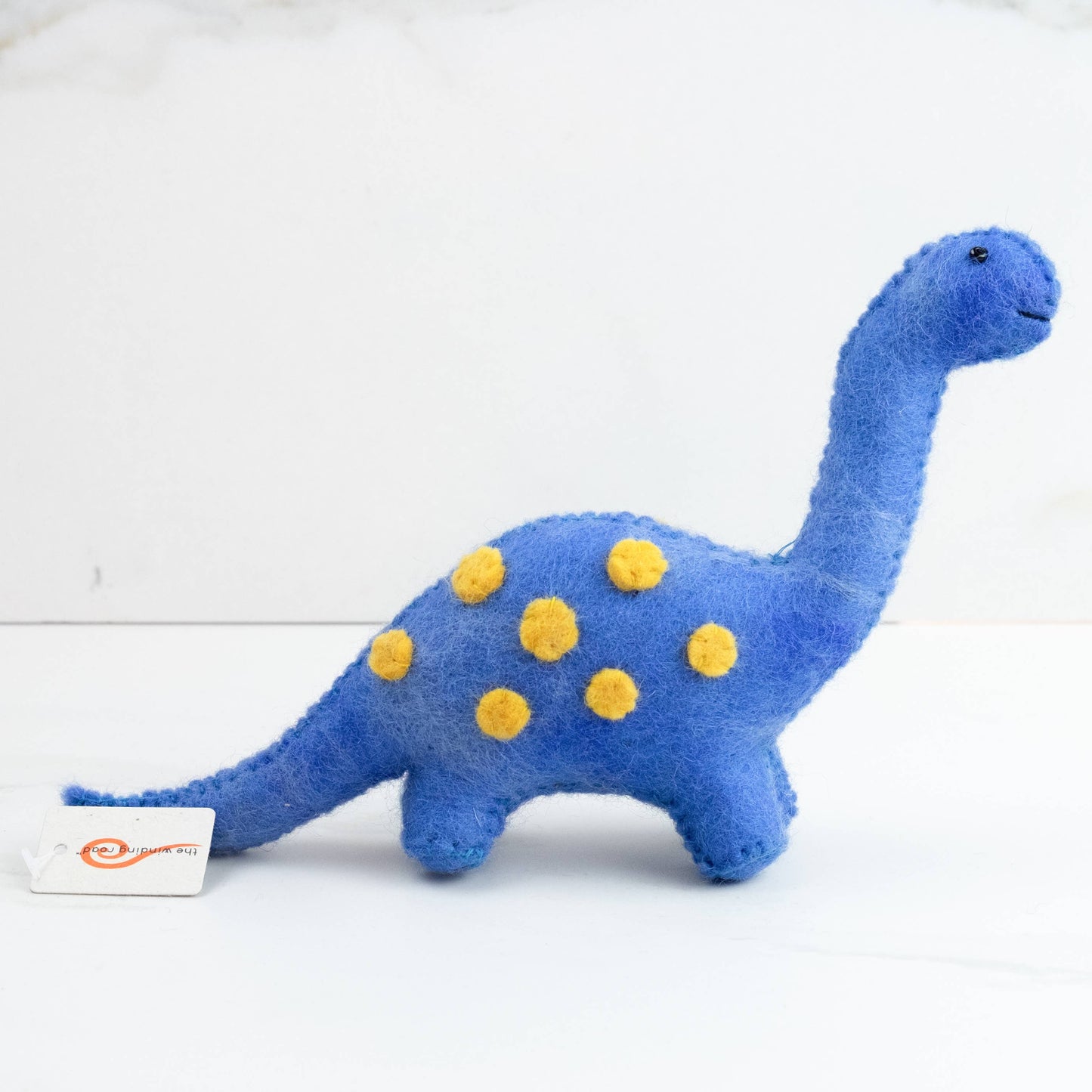 Mini Blue Felted Dino