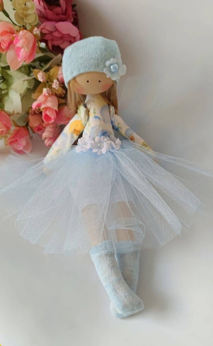 Ballerina Doll 9", Textile Decorative Doll,Bright Gift,