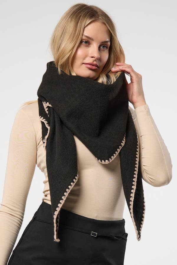 Knitted Triangle Shawl