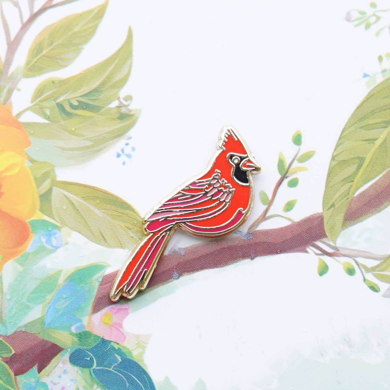 Red Cardinal Pin, Holiday Bird Gifts
