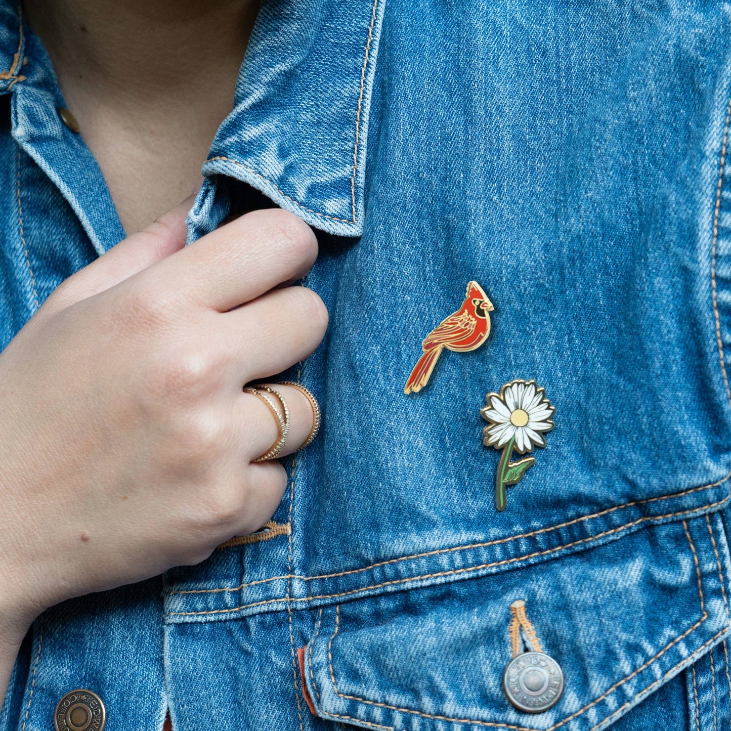 Red Cardinal Pin, Holiday Bird Gifts