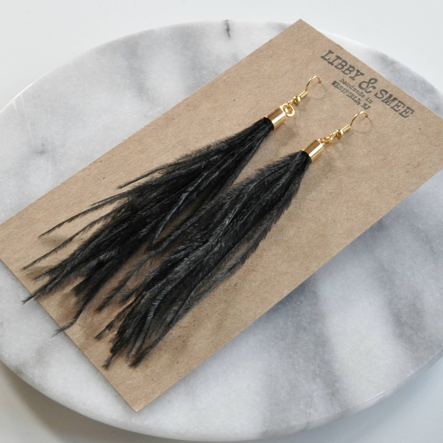 Ostrich Feather Earrings