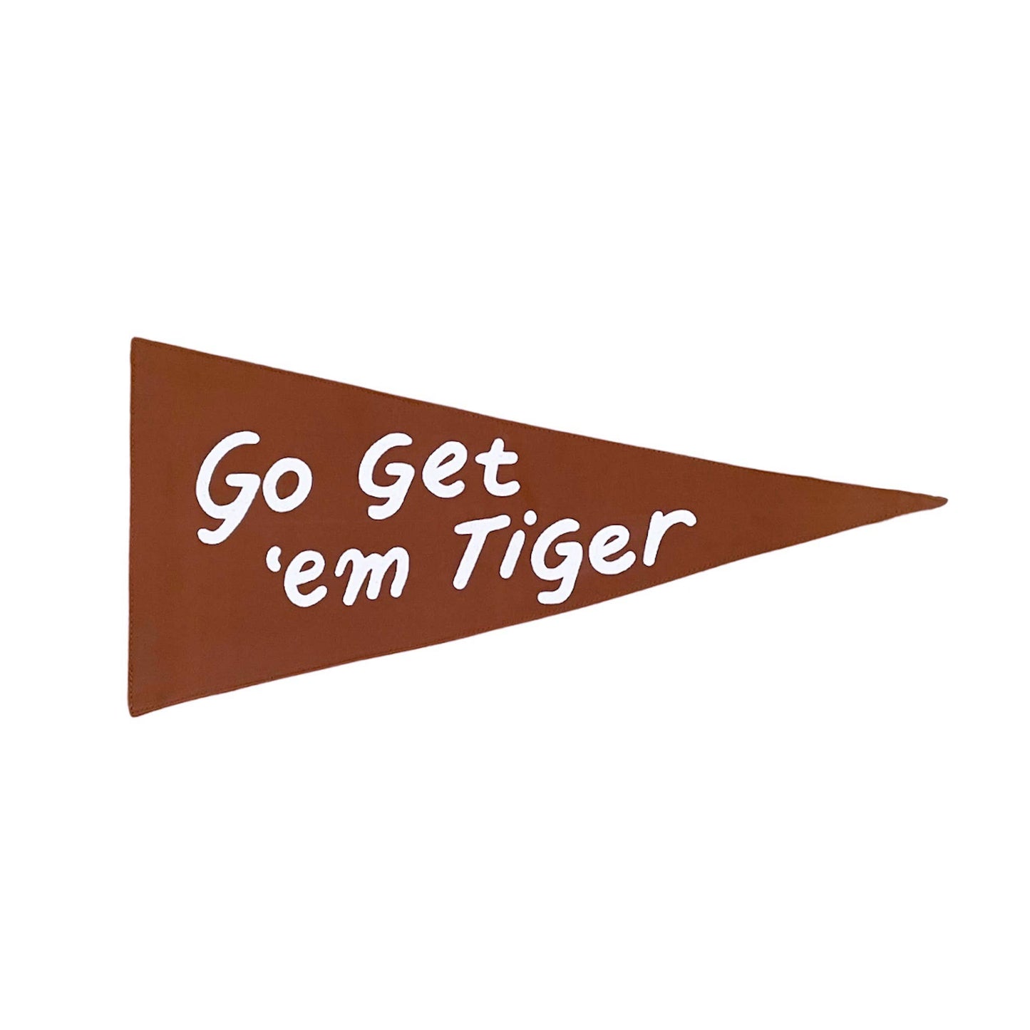 Go Get 'Em Tiger Canvas Pennant - Rust