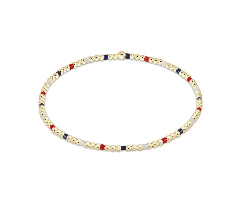 egirl hope sincerity pattern 2mm bead bracelet - firecracker