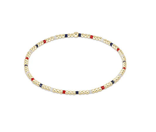 egirl hope sincerity pattern 2mm bead bracelet - firecracker