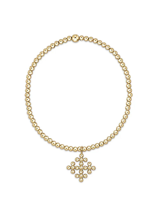 enewton classic gold 2.5mm bead bracelet - classic beaded signature cross encompass gold charm