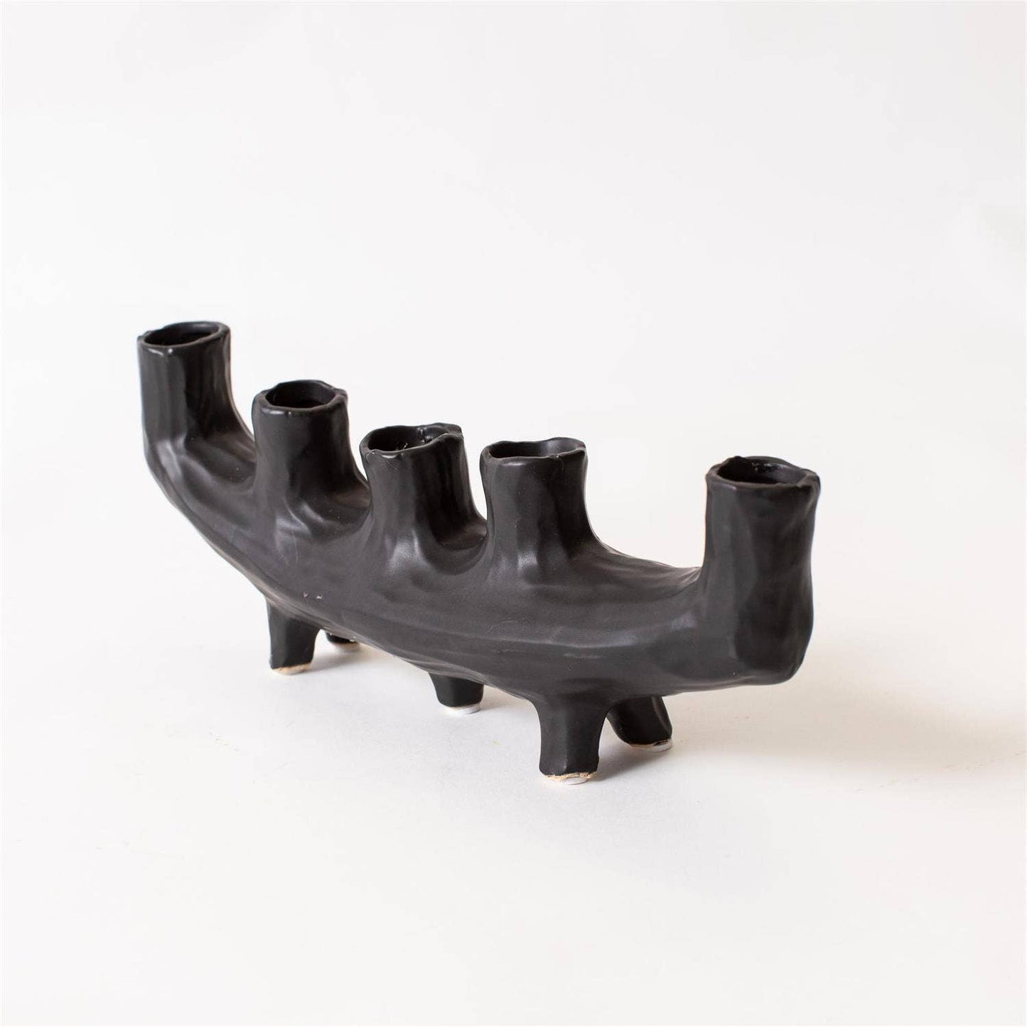 Vase - Black Horizontal Crescent Shaped (Pk/02)
