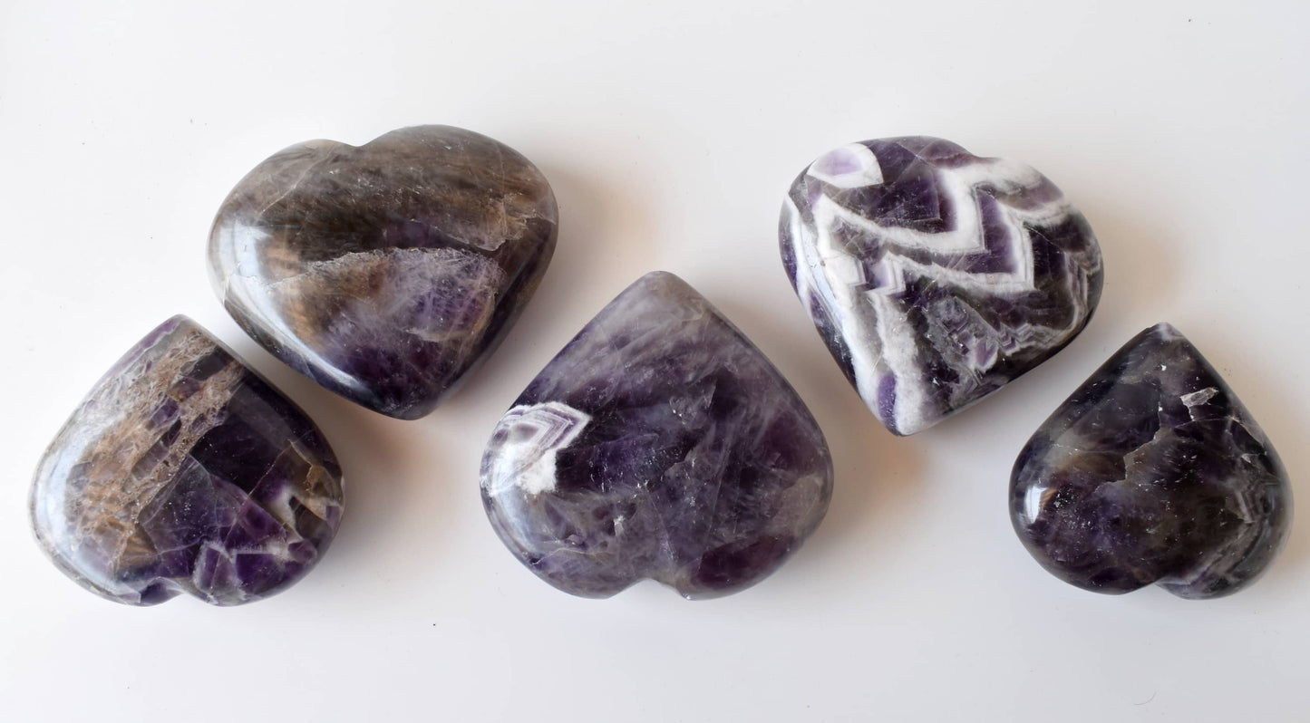 2inch Amethyst Hearts | Puffy Large Crystal Hearts