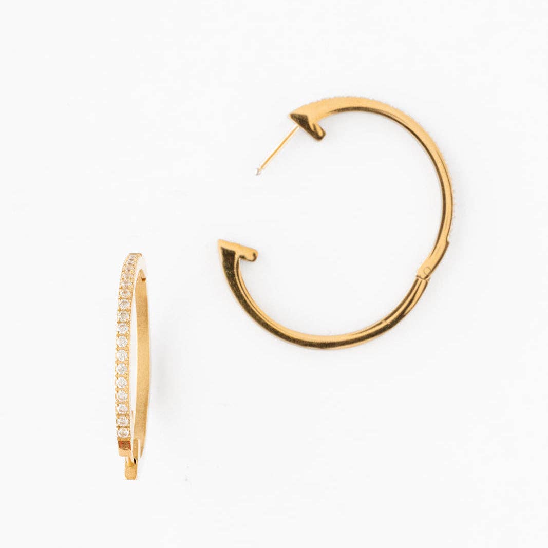 Large Diamond Hoop
