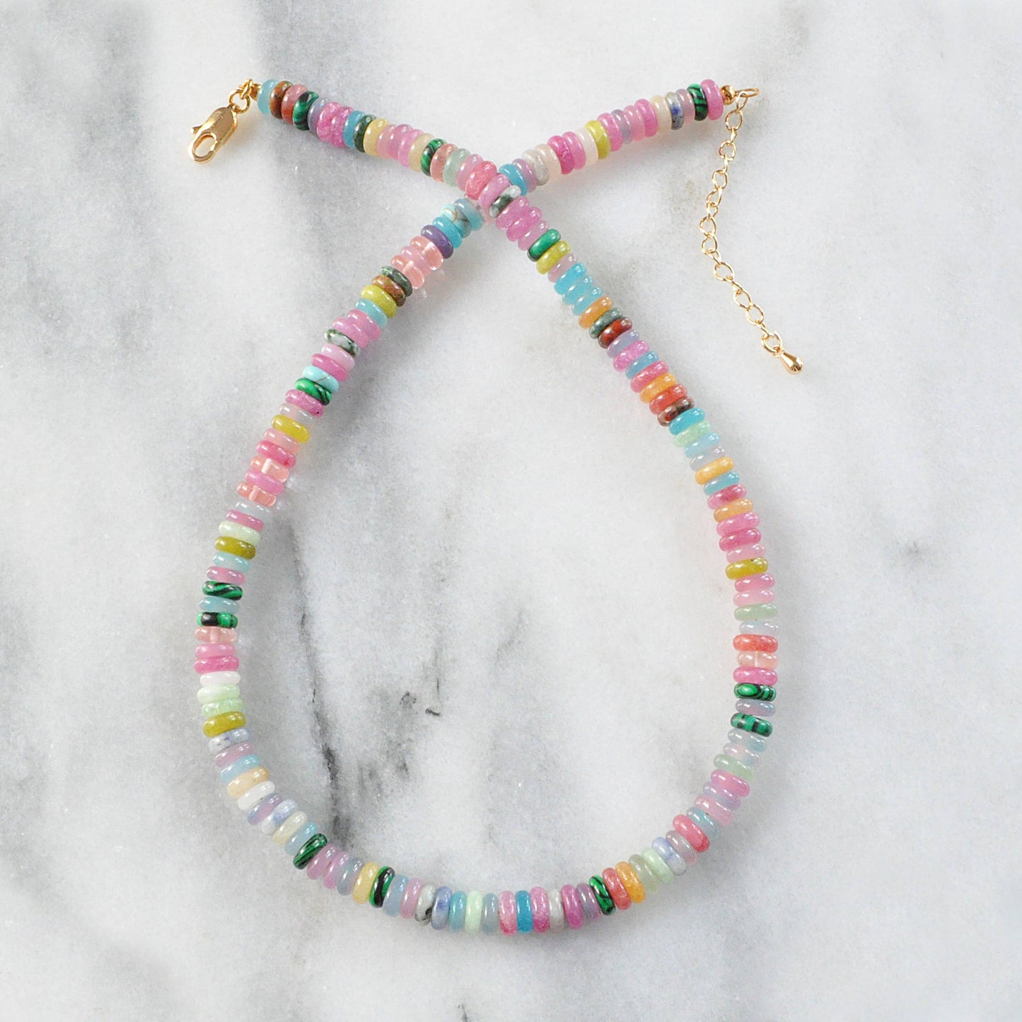 Gemstone Juice Necklaces with Dyed Jade Beads