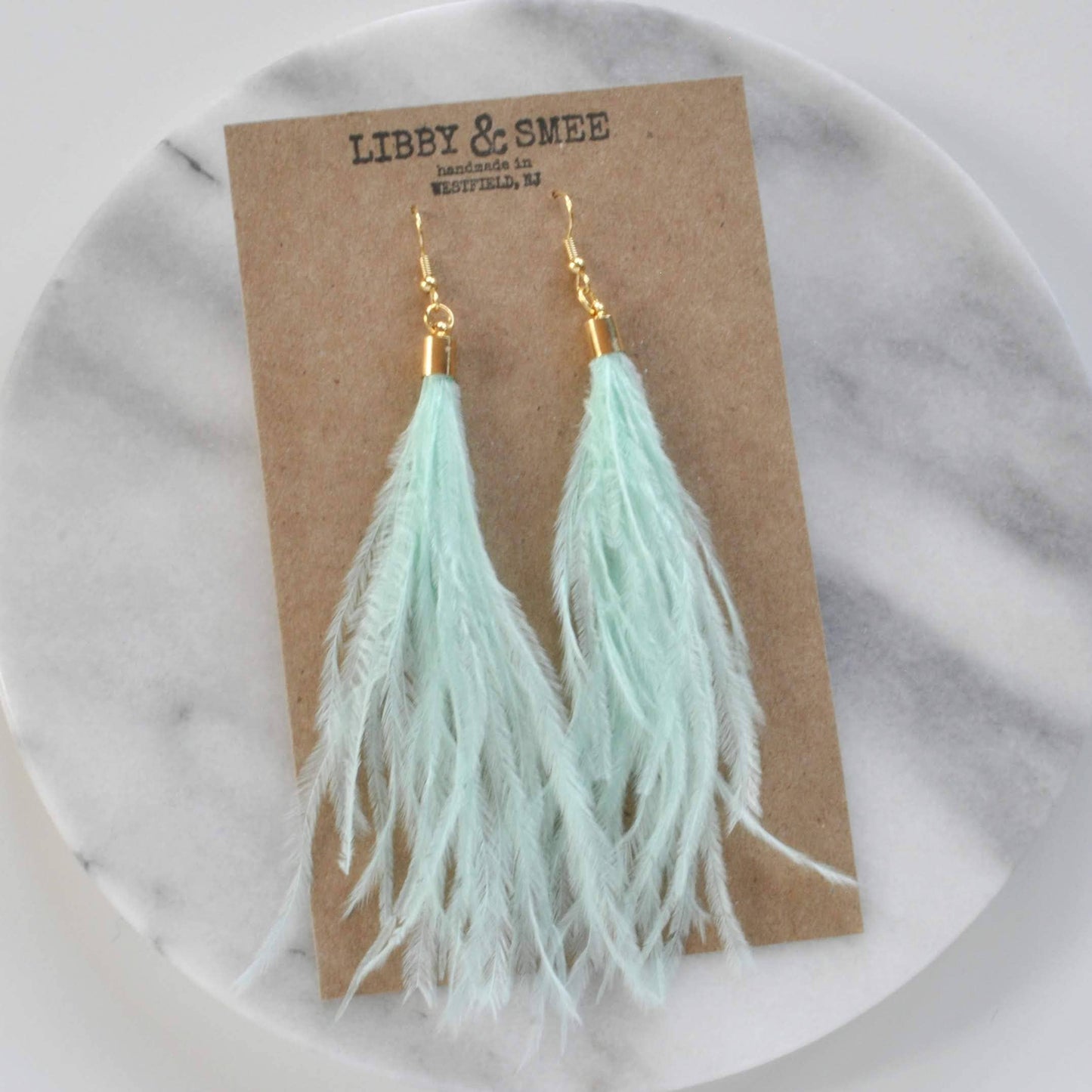 Ostrich Feather Earrings