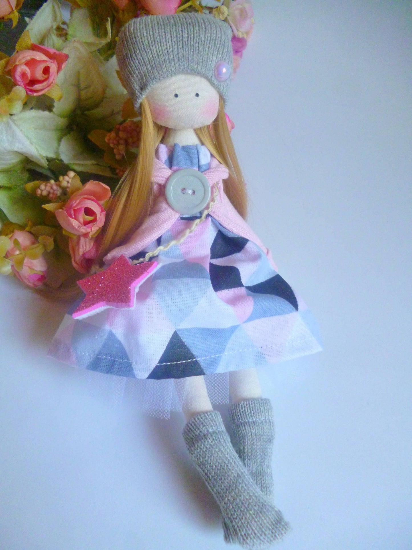 Handmade Keepsake Doll with Stitched Clothing – Heirloom Gift from Ukraine cloth doll, Fabric Doll, Textile doll, art doll
