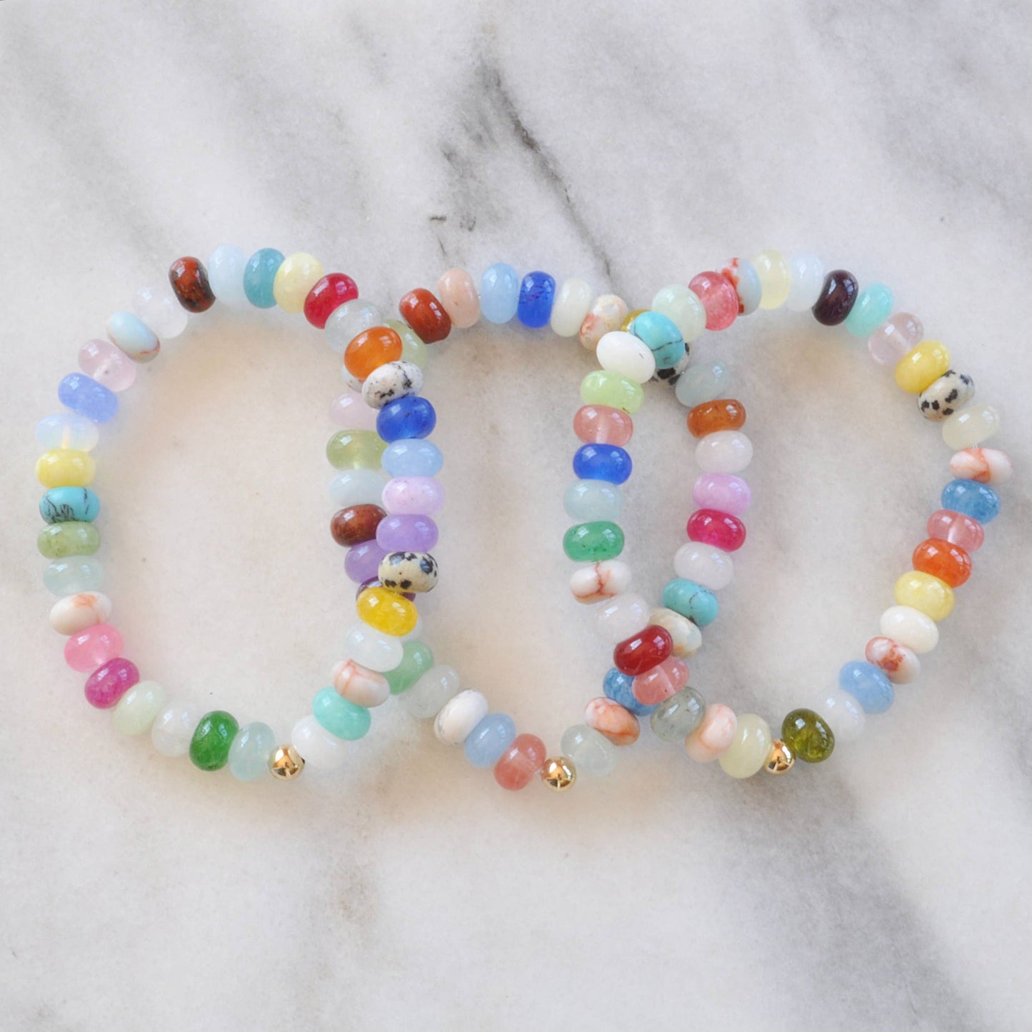 Gemstone Juice Chunky Stretch Bracelets