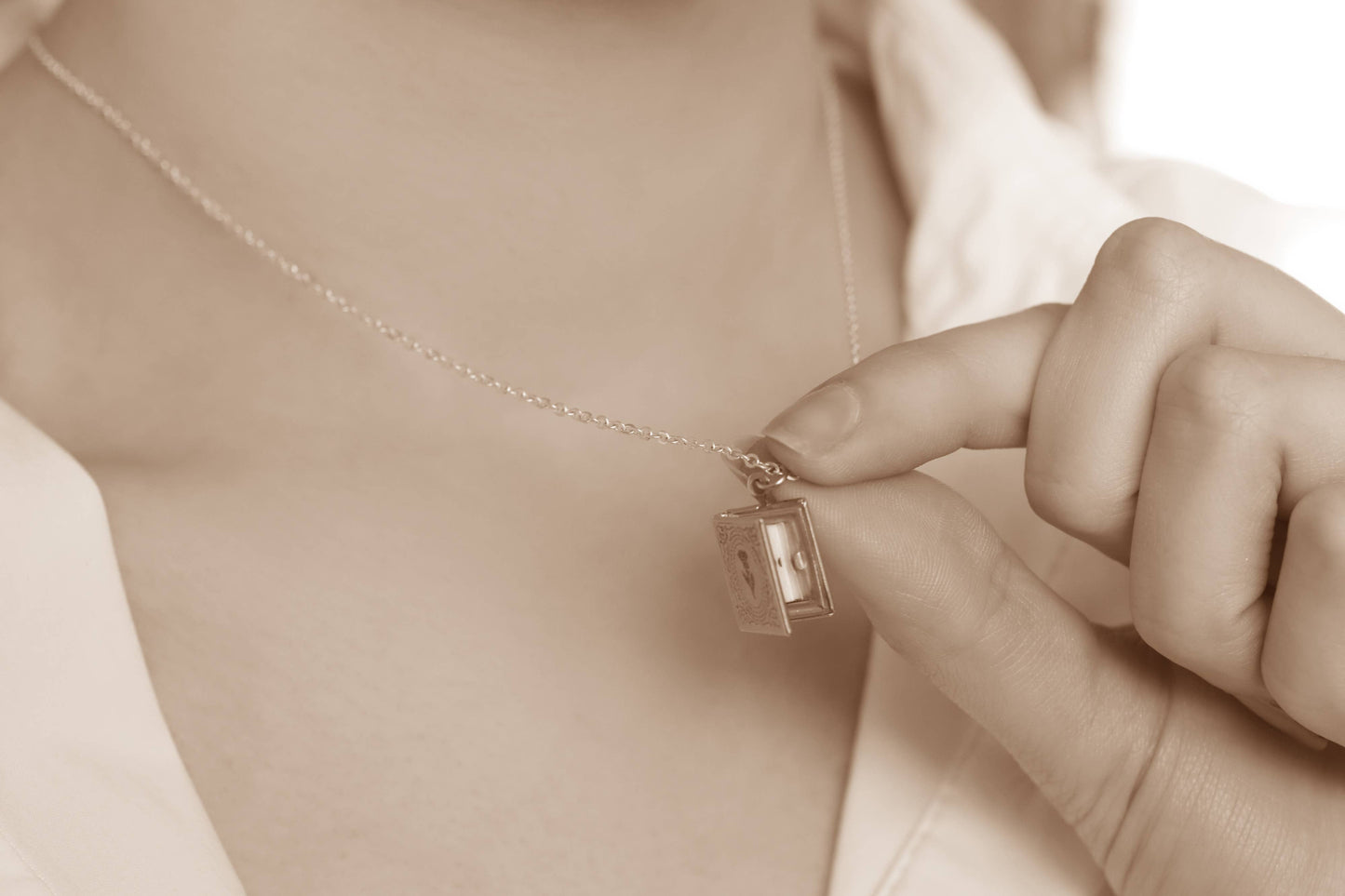 Personalised Engraved Book Locket