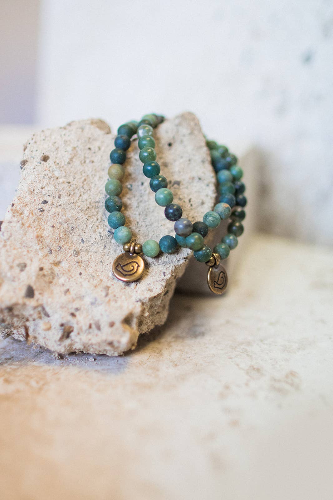 Two Birds + One Stone Snap n' Share BFF Bracelet Moss Agate
