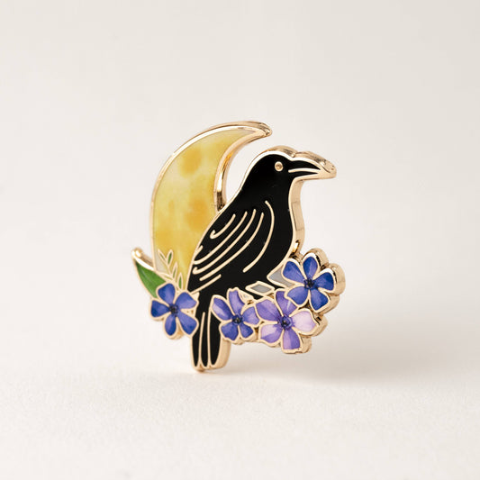 Raven Pin -  Goth Gifts, Edgar Allan Poe Literary Classic
