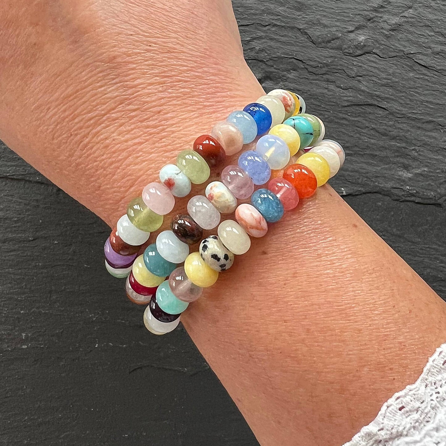 Gemstone Juice Chunky Stretch Bracelets