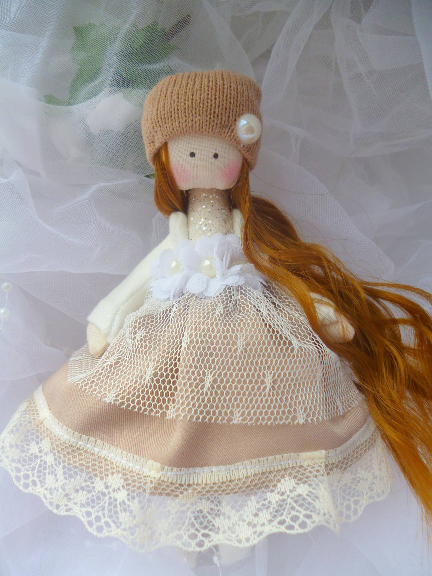 Mini Textile Pocket Doll - Dollhouse Fairy Angel