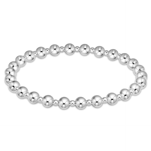 classic grateful pattern 5mm bead bracelet - sterling