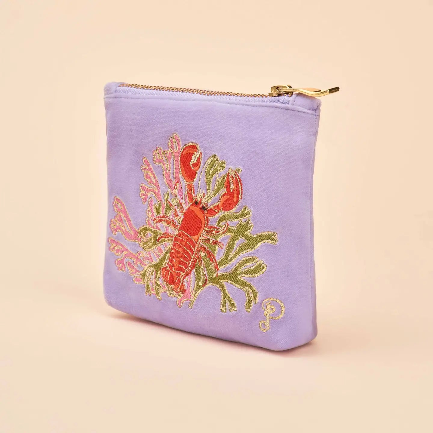 Lobster Buddies Mini Velvet Pouch