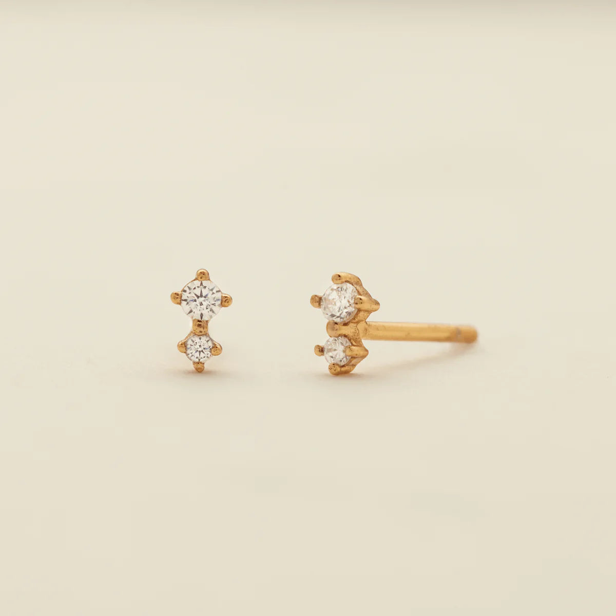 Luxe Double Stone Studs