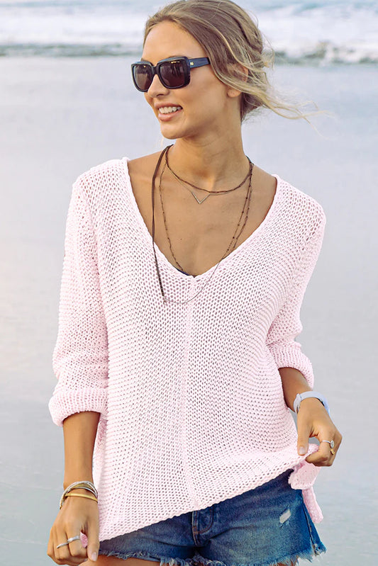 MAUI V-NECK COTTON PINK