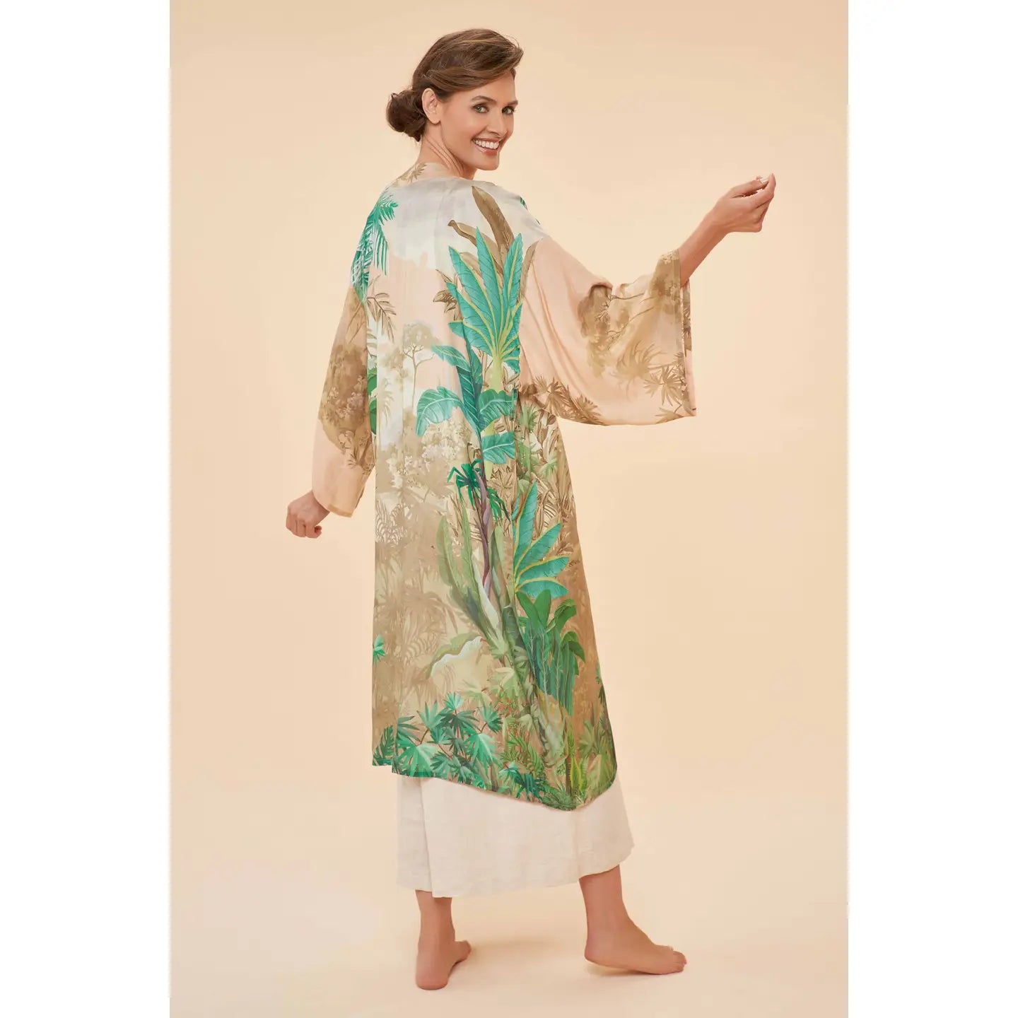 Oasis in Coconut Kimono Gown