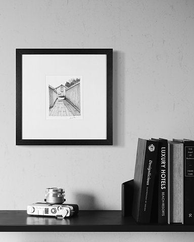 Between the Shanties | Leland | Hand-drawn Fine Art Print