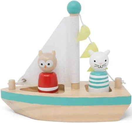 Owl & Pussycat Boats & Buddies Bath Toy