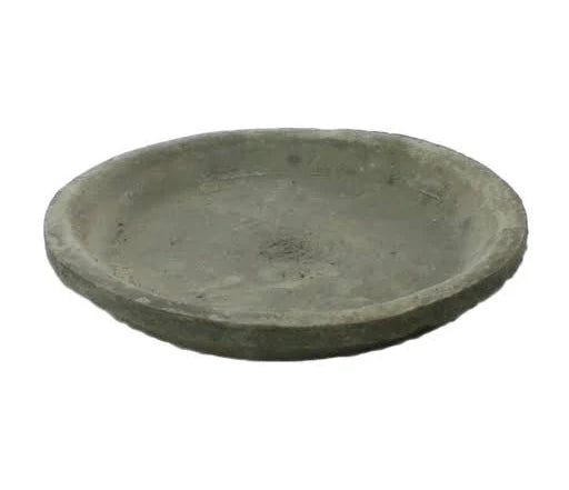 Rustic Terra Cotta Saucer 7.5 in - Moss Grey