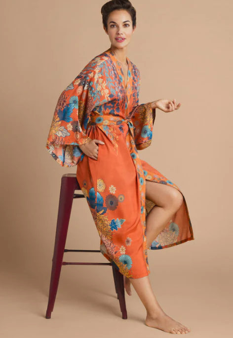 Trailing Wisteria Kimono Gown