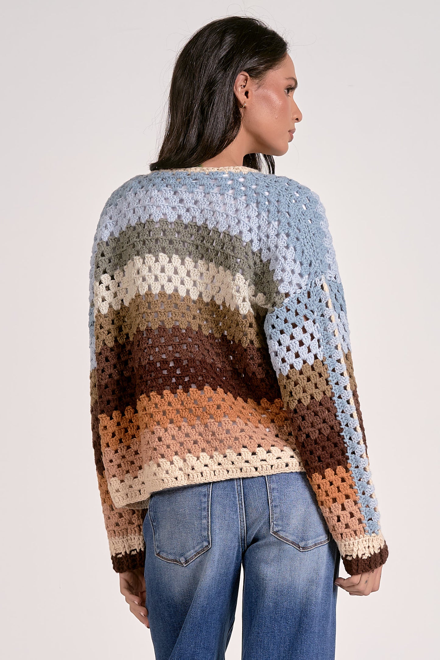 Sweater Cardigan Stripe