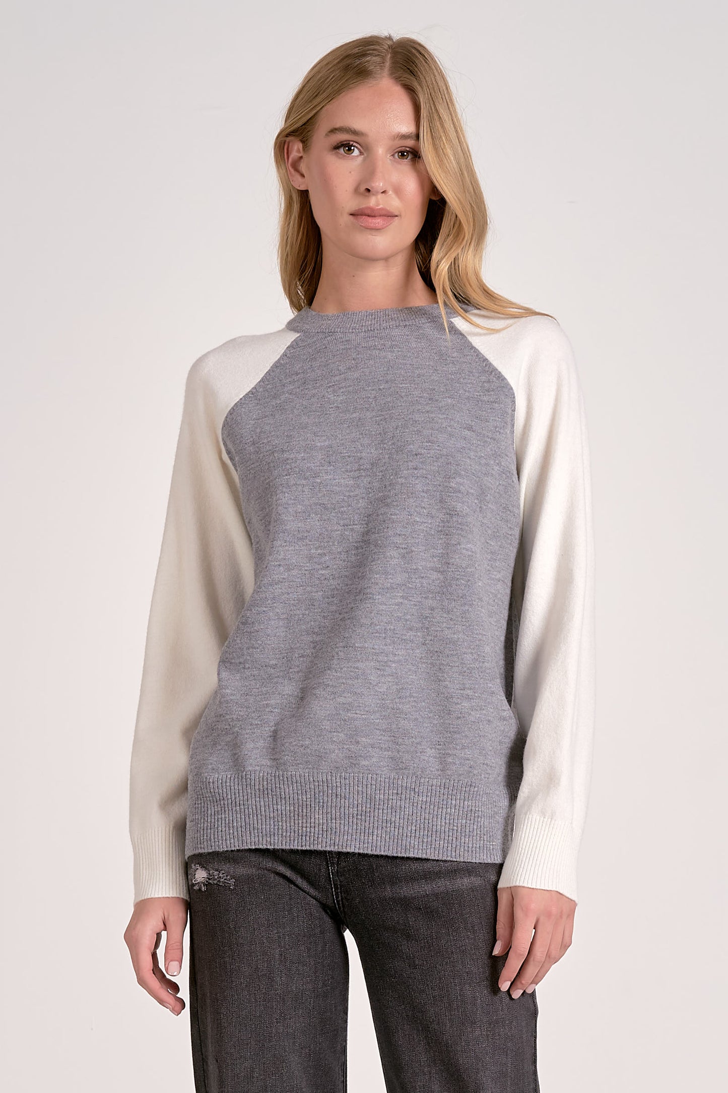Colorblock Crewneck Sweater